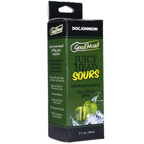 Doc Johnson - GoodHead Juicy Head Dry Mouth Spray Sour - Appel - 60 ml - Afbeelding 2