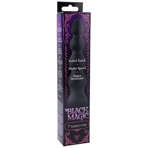 Doc Johnson - Black Magic Ribbed Vibe Vibrator - Zwart - Afbeelding 2