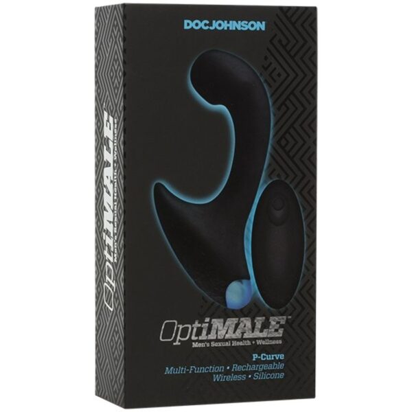 Doc Johnson - OptiMALE Vibrerende P-Curve - Zwart - Afbeelding 4