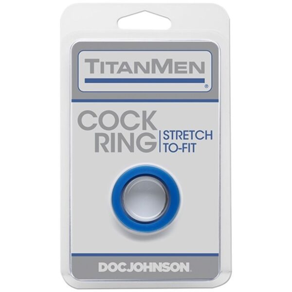 Doc Johnson - TitanMen Cock Ring - Blauw - Afbeelding 2