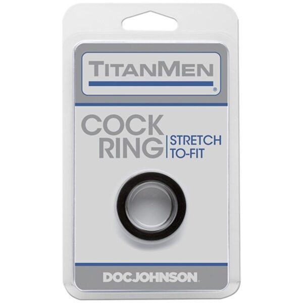 Doc Johnson - TitanMen Cock Ring - Zwart - Afbeelding 2