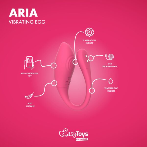 EasyConnect - Vibrerend Eitje Aria app gestuurd - Afbeelding 3