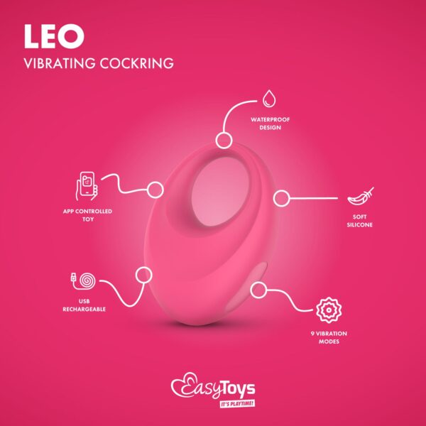 EasyConnect - Vibrerende Cockring Leo app gestuurd - Afbeelding 3