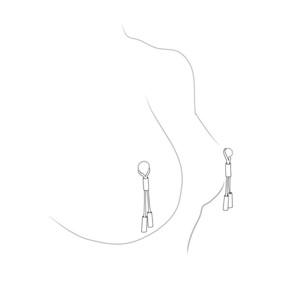 Crave - Leren Tepelkwasten - Zwart & Zilver - Afbeelding 3