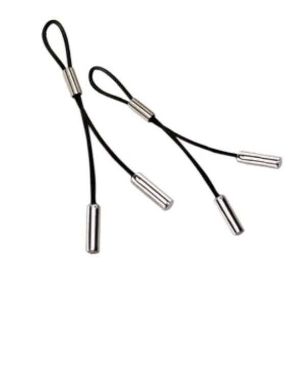 Crave - Leren Tepelkwasten - Zwart & Zilver - Afbeelding 2