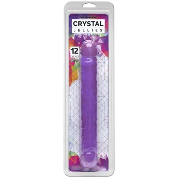 Doc Johnson - Crystal Jellies Jr. Double Dong - Paars - Afbeelding 2