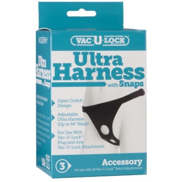 Doc Johnson - VacULock Verstelbaar Ultra Harness - Zwart - Afbeelding 3