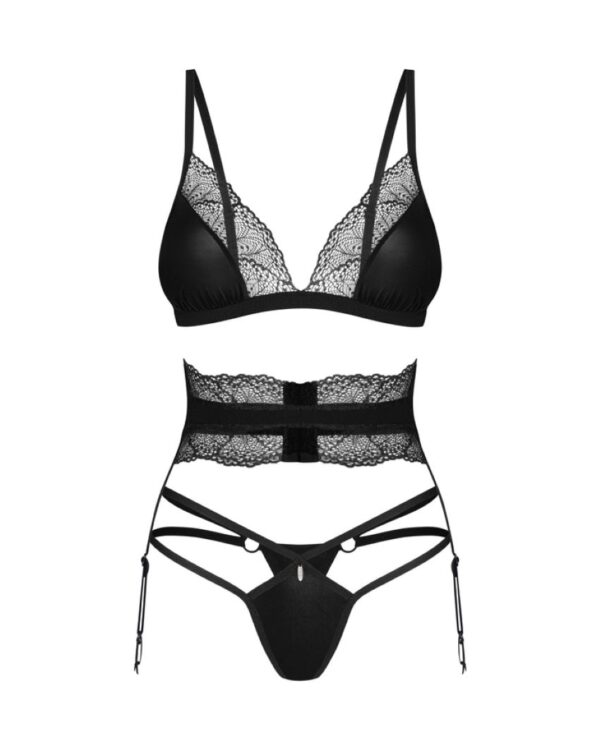 Obsessive - Lobellis Driedelige Set - Zwart - Afbeelding 2
