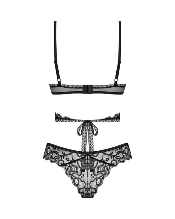 Obsessive - Blomentis Tweedelige Set - Zwart - Afbeelding 3