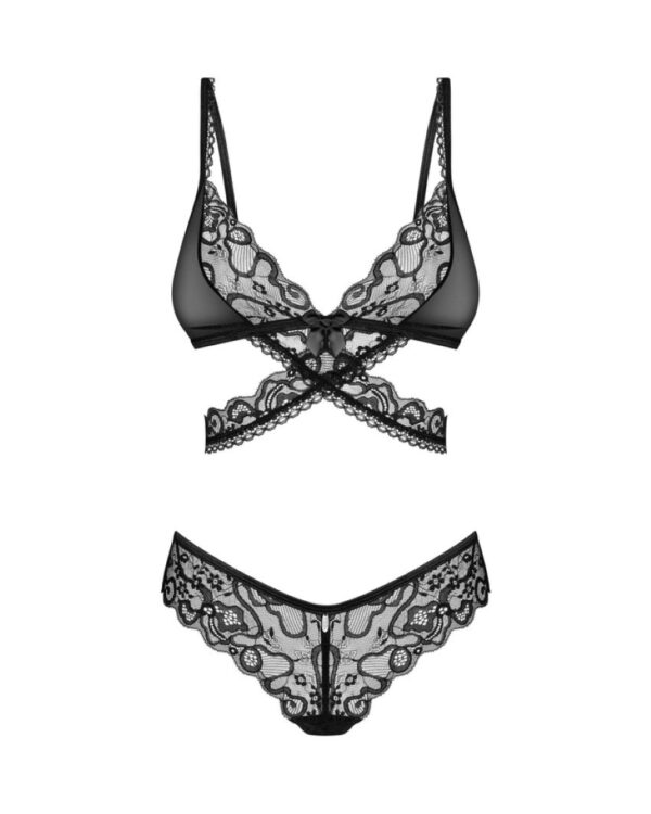 Obsessive - Blomentis Tweedelige Set - Zwart - Afbeelding 2