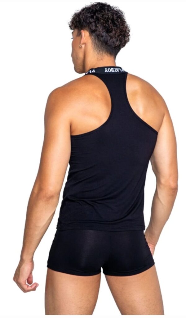 Playboy Lingerie - Heren Tuxedo Modal Boxer - Zwart - Afbeelding 4