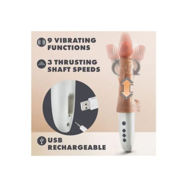 Blush Novelties - Dr Hammer Stotende Dildo - Beige - Afbeelding 10