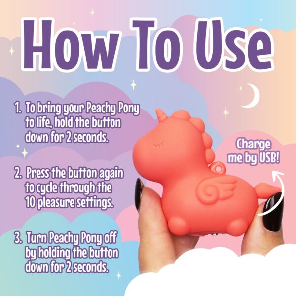 Unihorn - Mini Peachy Pony Vibrator - Afbeelding 4
