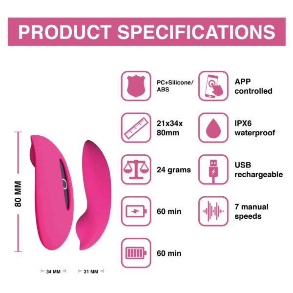 Magic Motion - Candy Met App Bedienbare Panty Vibrator - Roze - Afbeelding 6