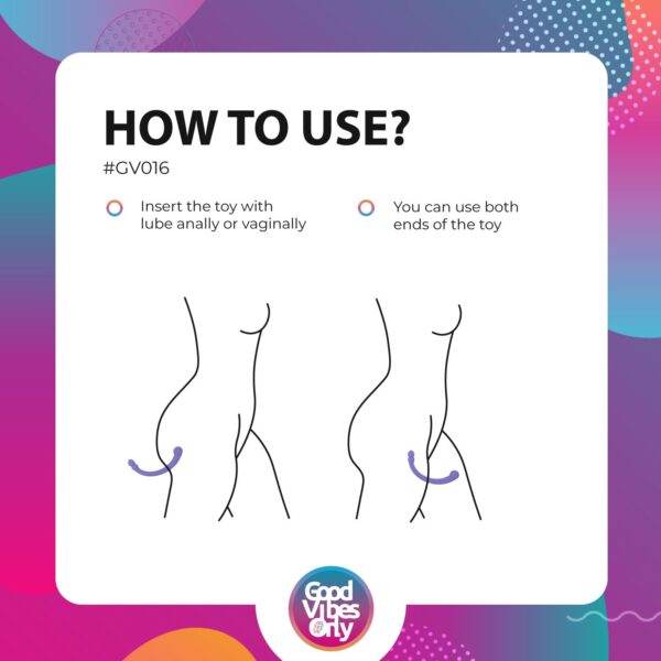 Good Vibes Only - Double End Vibrator Leah - Paars - Afbeelding 5
