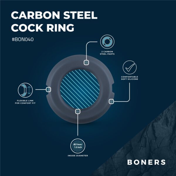 Boners Cockring Met Stalen Kern - Afbeelding 3