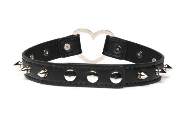 XR Brands - Spiked Heart Choker - Zwart - Afbeelding 4