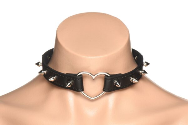 XR Brands - Spiked Heart Choker - Zwart - Afbeelding 6