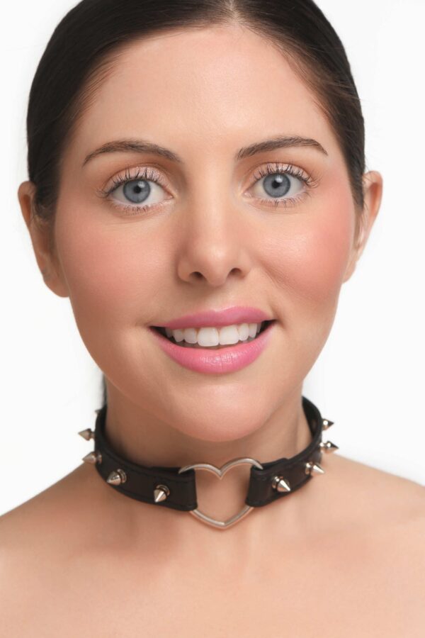 XR Brands - Spiked Heart Choker - Zwart - Afbeelding 8