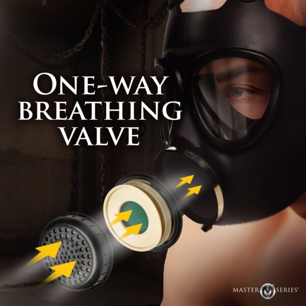 XR Brands - Inhaler Gas Masker Met Fles - Zwart & Wit - Afbeelding 13