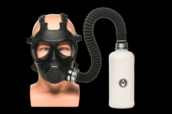 XR Brands - Inhaler Gas Masker Met Fles - Zwart & Wit - Afbeelding 17