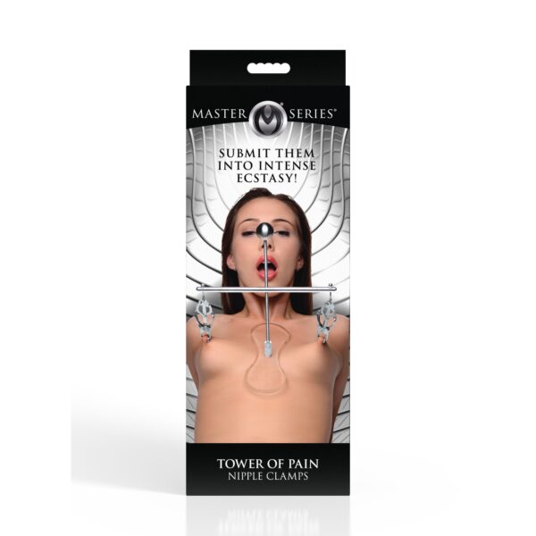 XR Brands - Tower of Pain Tepelklemmen - Zilver - Afbeelding 10