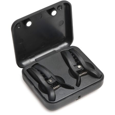 XR Brands - Dark Grip Vibrerende Tepelkemmen - Zwart