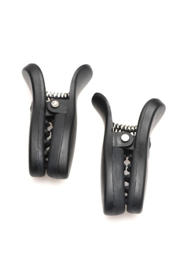 XR Brands - Dark Grip Vibrerende Tepelkemmen - Zwart - Afbeelding 3