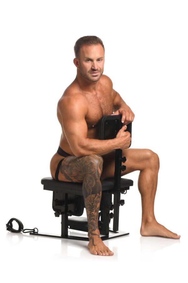 XR Brands - Pleasure Throne Orale Seks Stoel - Zwart - Afbeelding 16