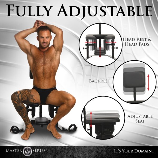XR Brands - Pleasure Throne Orale Seks Stoel - Zwart - Afbeelding 24