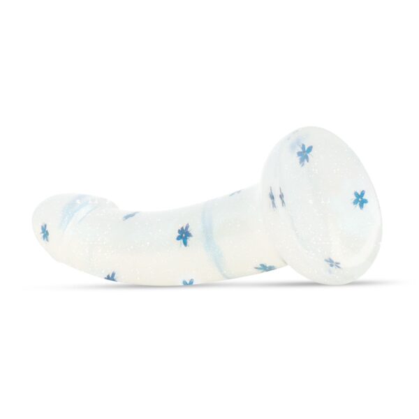 Dildo Collection - Blossom Bliss - Middelgrote dildo met blauwe bloemen - Afbeelding 5