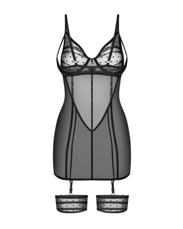 Obsessive - Nuites Chemise - Zwart - Afbeelding 10
