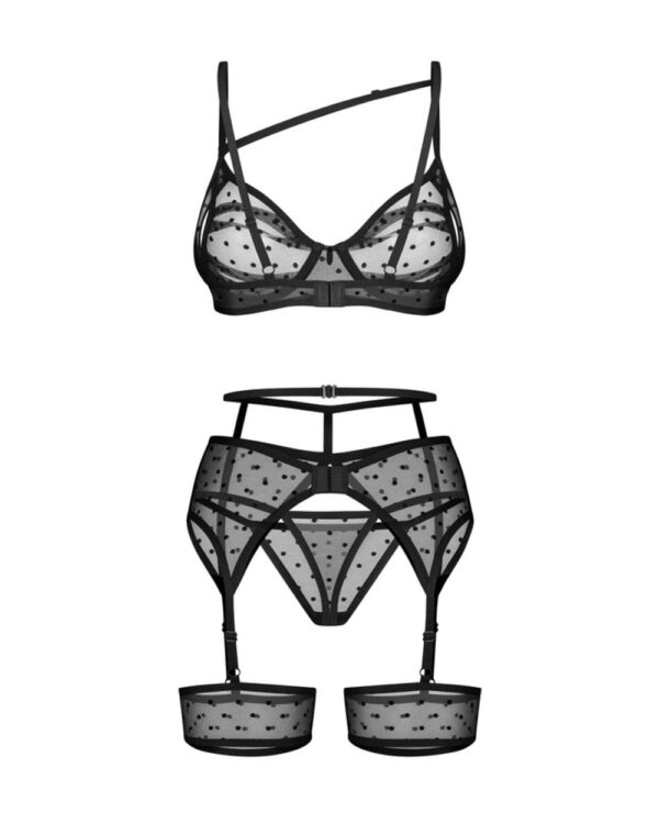 Obsessive - Nuites Driedelige Set - Zwart - Afbeelding 3