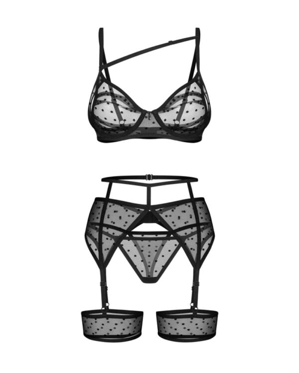 Obsessive - Nuites Driedelige Set - Zwart - Afbeelding 2