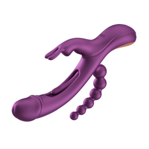 HoneyPlayBox - Trilux Kinky Vinger Rabbit Vibrator - Paars - Afbeelding 3