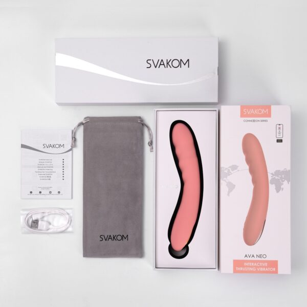 SVAKOM - Ava Neo Interactieve Stotende Vibrator - Perzik - Afbeelding 11