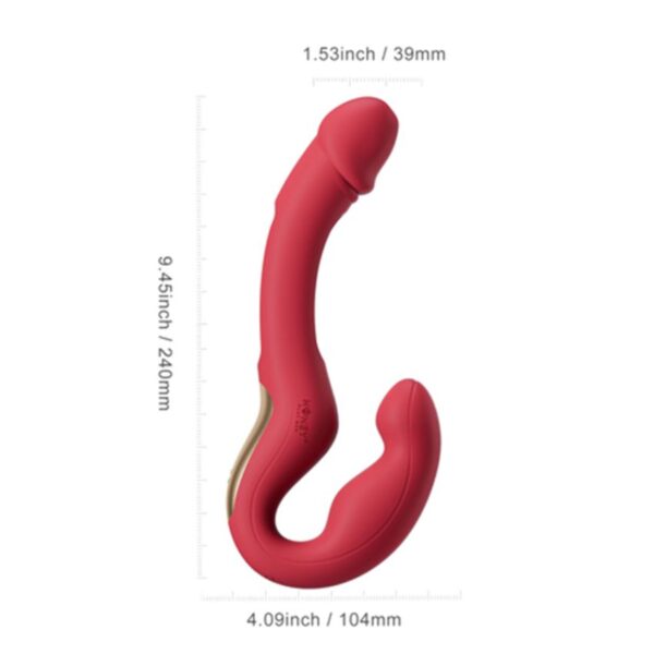 HoneyPlayBox - App-Gestuurde Strapless Koppel Vibrator - Rood - Afbeelding 5