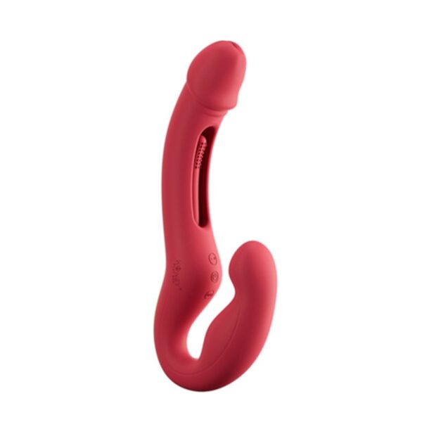 HoneyPlayBox - App-Gestuurde Strapless Koppel Vibrator - Rood - Afbeelding 2