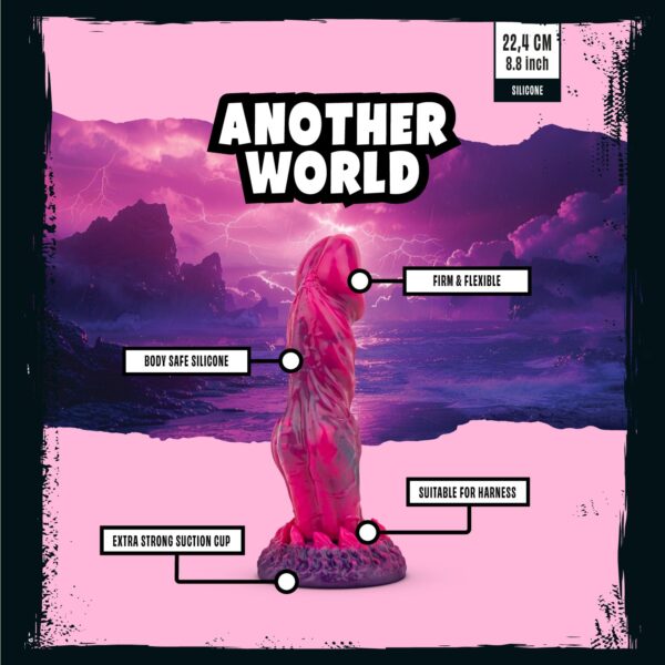 Mythical Mates - Another World Dildo Roze & Paars - Afbeelding 5