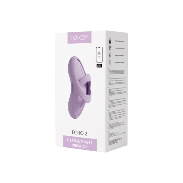 SVAKOM- Echo 2 Vingervibrator - Pink Lilac - Afbeelding 8