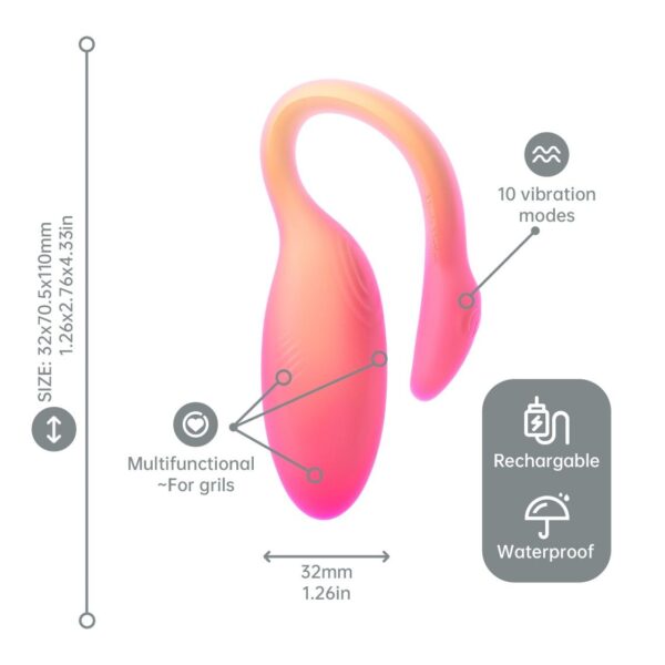 Magic Motion - Flamingo Max Vibrerend Ei en Kegeltrainer in 1  - Oranje - Afbeelding 4