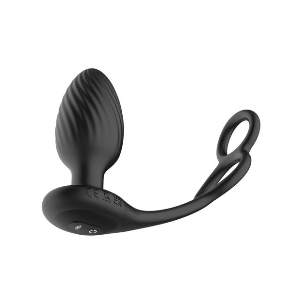 Nexus - Tornado Roterende Anaal Plug met Cock & Ball Rings - Afbeelding 6