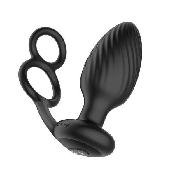 Nexus - Tornado Roterende Anaal Plug met Cock & Ball Rings - Afbeelding 7
