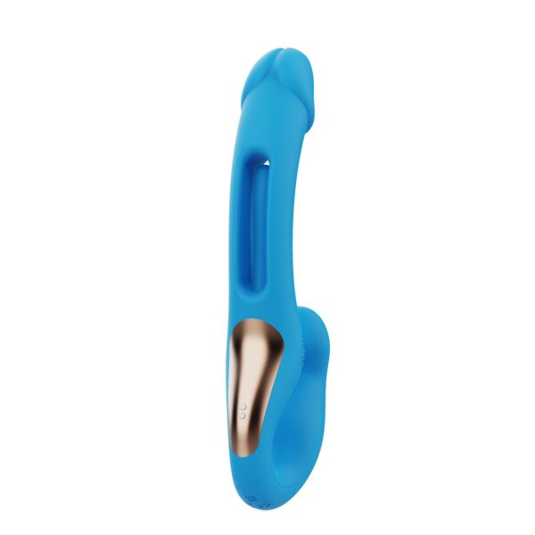 HoneyPlayBox - Harmony Duo App-bestuurde Strapless Strap-on - Blauw - Afbeelding 2