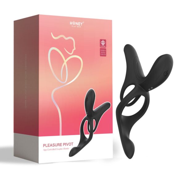 HoneyPlayBox - Pleasure Pivot App-bestuurde Vibrator voor Koppels Zwart - Afbeelding 2