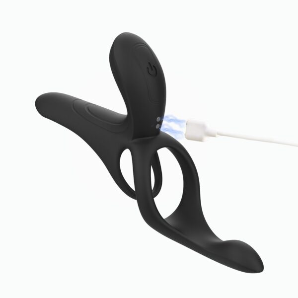 HoneyPlayBox - Pleasure Pivot App-bestuurde Vibrator voor Koppels Zwart - Afbeelding 4