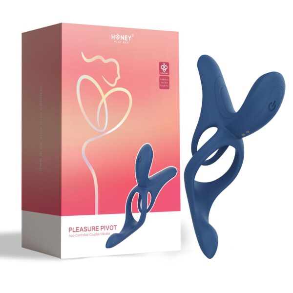 HoneyPlayBox - Pleasure Pivot App-gestuurde Vibrator voor Koppels Blauw - Afbeelding 2