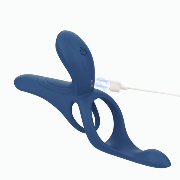 HoneyPlayBox - Pleasure Pivot App-gestuurde Vibrator voor Koppels Blauw - Afbeelding 3