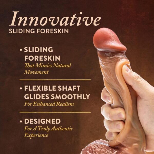 Blush - Renaissance Raphael Dildo met Schuivende Voorhuid - 24 cm - Afbeelding 8