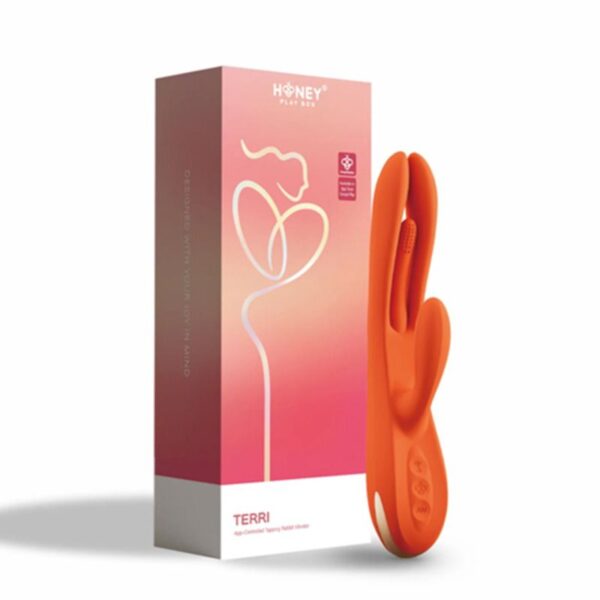 HoneyPlayBox - Terri App-controlled Kinky Finger Tapping Rabbit Vibrator Or - Afbeelding 7